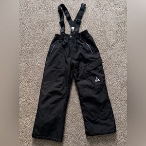 Gerry Weber 10/12 Black Kids Snow Pants Overalls with Adjustable Suspenders